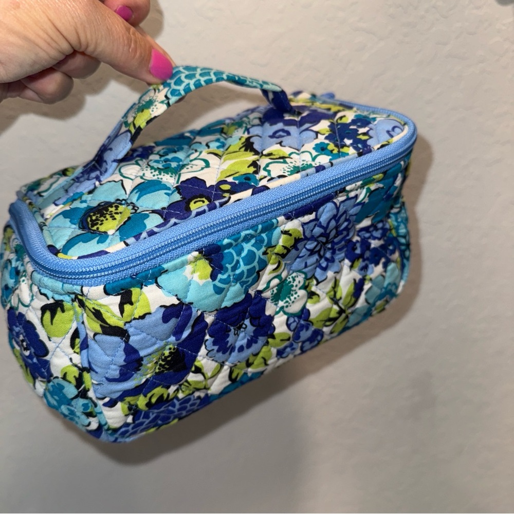 Vera Bradley Blue Floral Cosmetic Bag